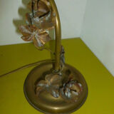 Lampe de bureau ancienne decor fleurs