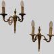 Pair of Louis XV style sconces in gilded bronze XX century