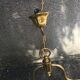 Great hanging double glass, iron and brass.