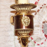 2 old brass wall sconces
