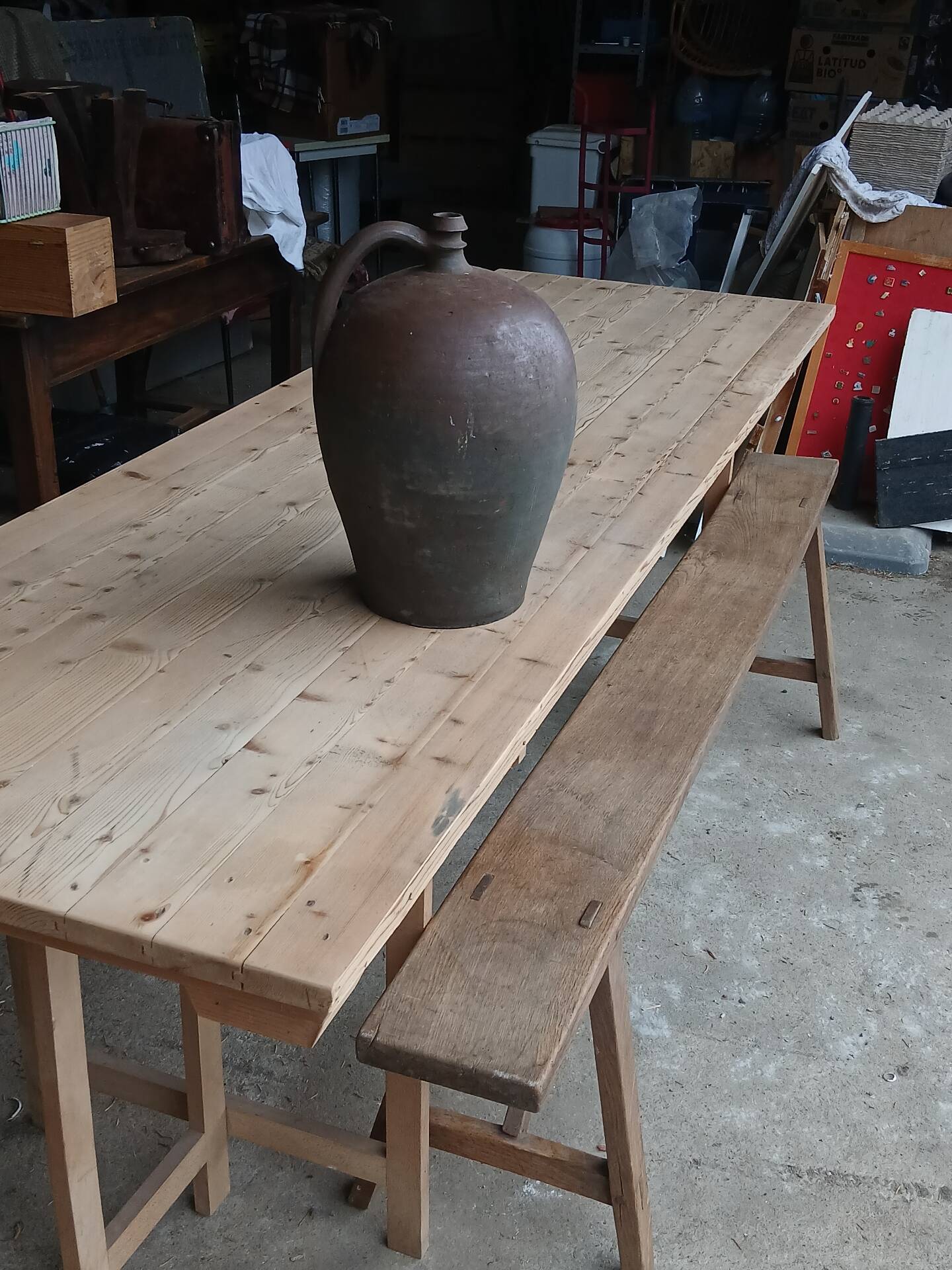 Table de ferme pliante 250 cm, 8/10 personnes