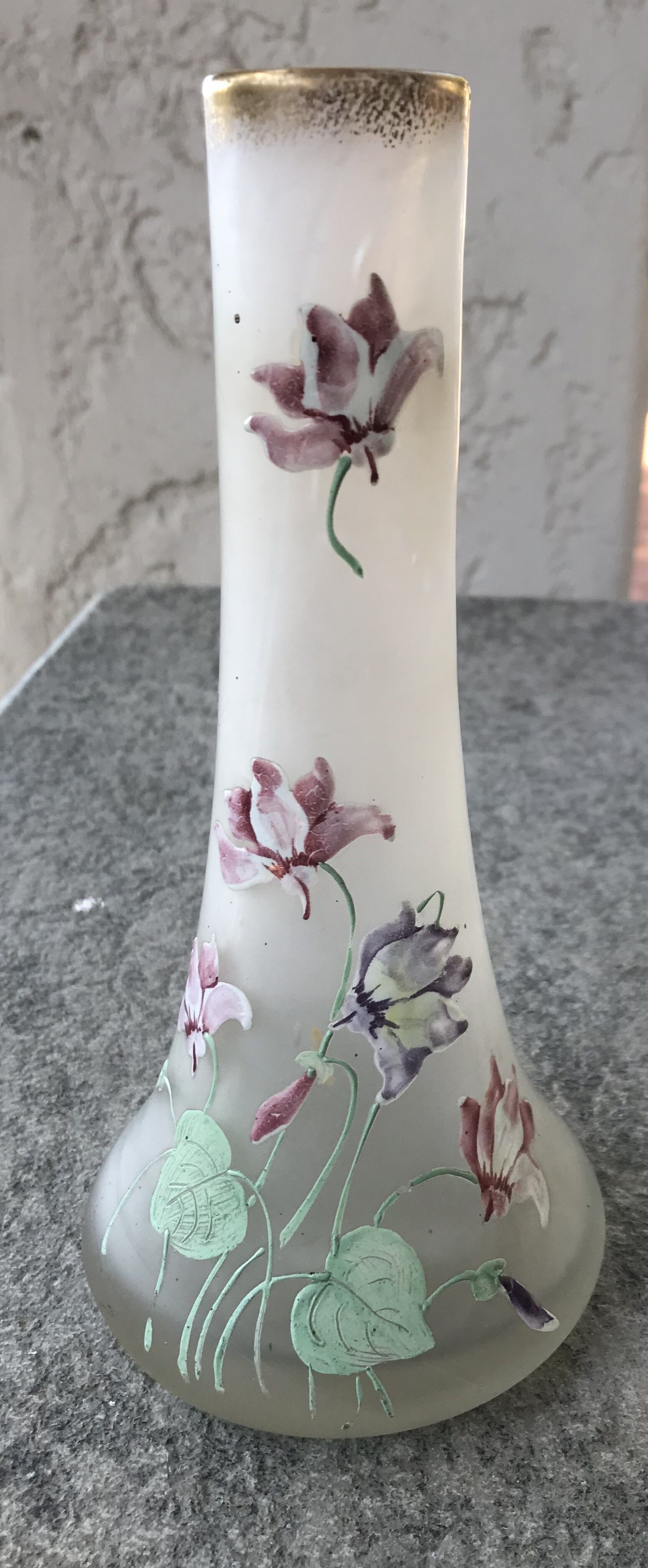 Art nouveau glass vase