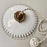 Opaline pendant lamp