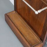 Portemanteau Art déco tchécoslovaque en noyer avec miroir, années 1930