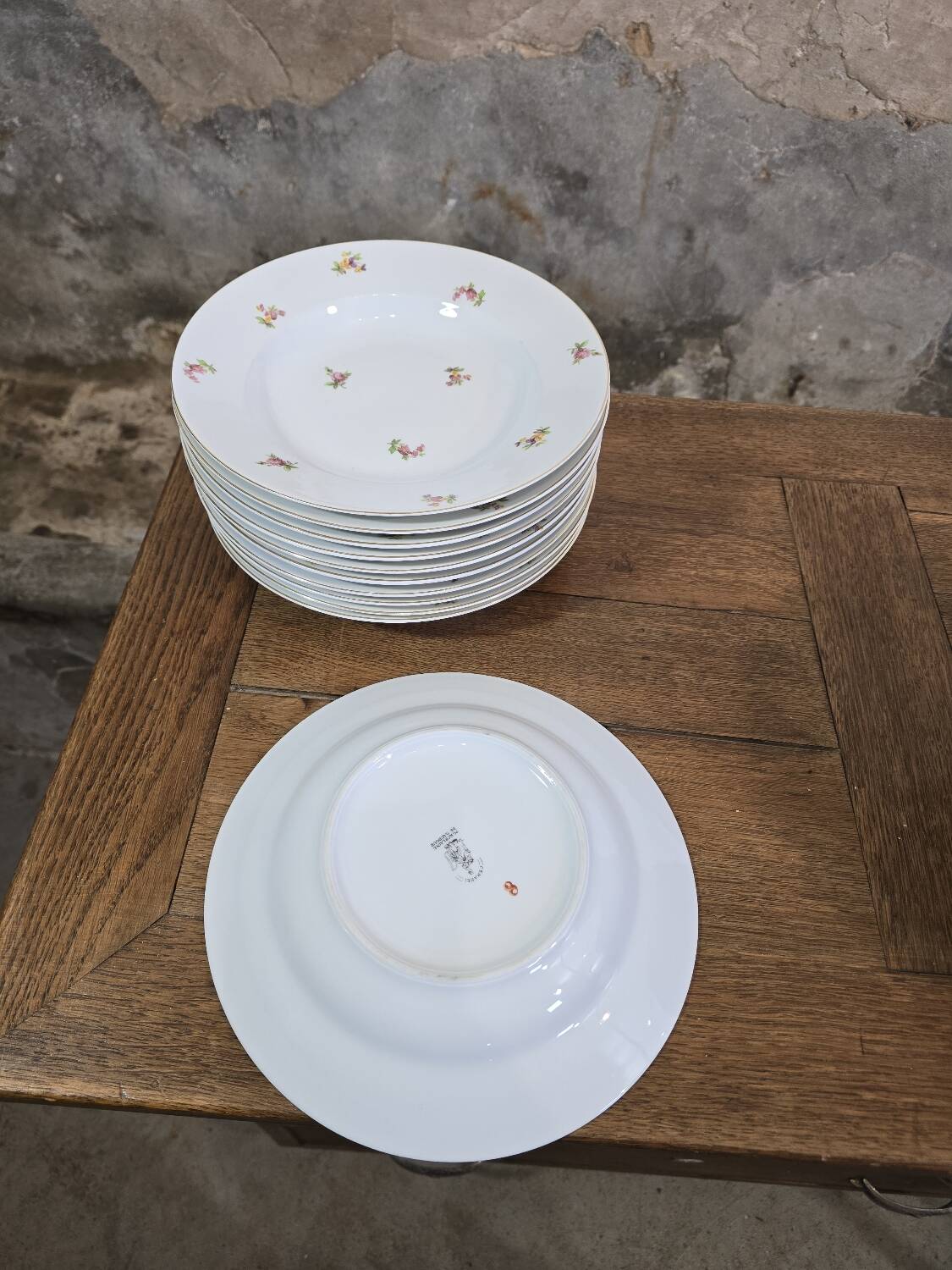 Set of Cérabel porcelain soup and dinner plates from Baudour