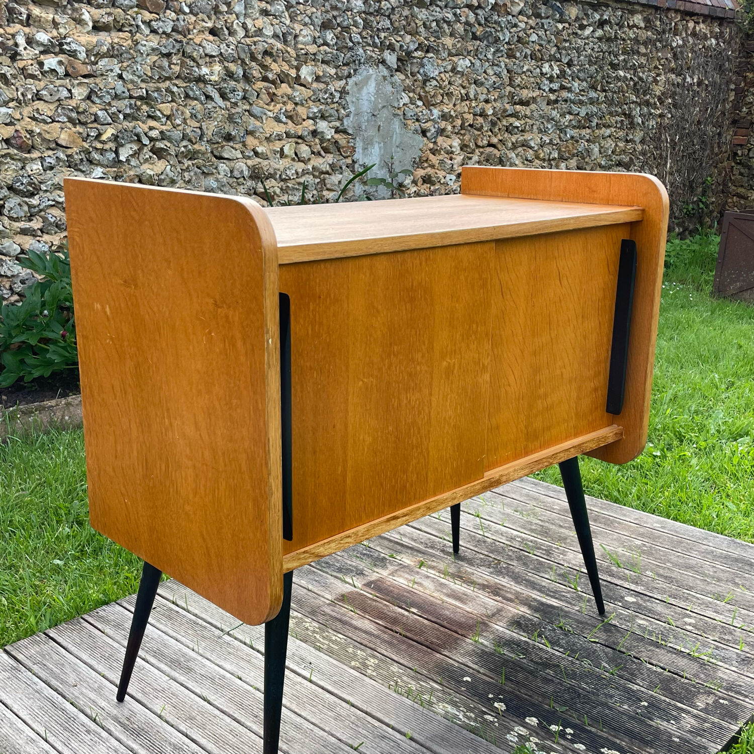 Vintage sideboard 1960 light oak