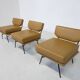 Mid-Century Modern 'Elettra' Set of 3 Armchairs by Stdio BBPR for Arflex, Leather and Iron, 1950s