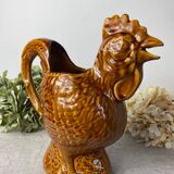 Poet Laval ceramic rooster pitcher