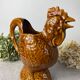 Poet Laval ceramic rooster pitcher