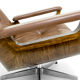 Lounge chair and ottoman leather and bentwood 60/70