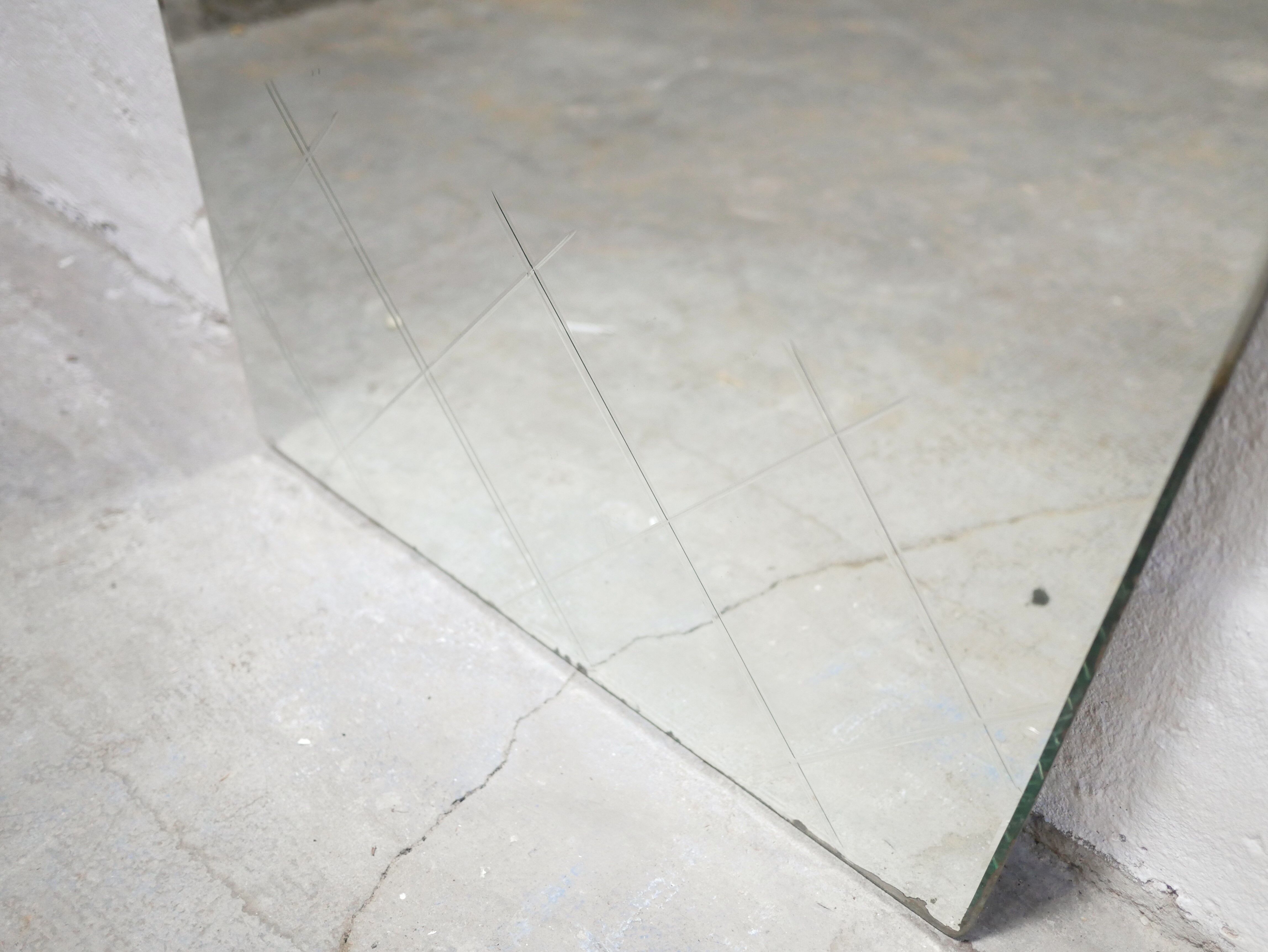 Beveled art deco mirror 99cm x 69cm
