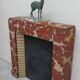 Wooden fireplace imitation marble 1900