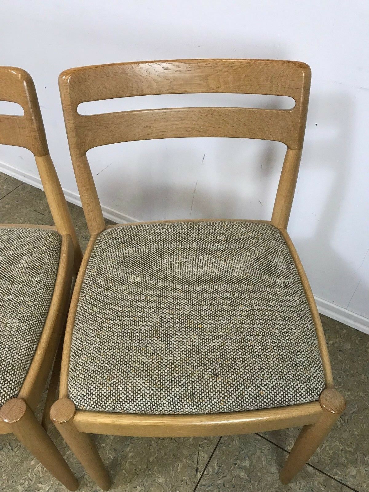Oak dining chairs by Danish designer HW Klein for Bramin