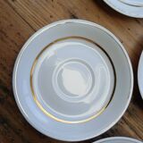 Set of 7 Limoges porcelain cups and saucers
