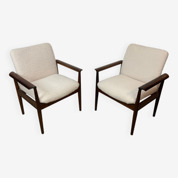 Pair of Scandinavian rosewood armchairs Grete Jalk