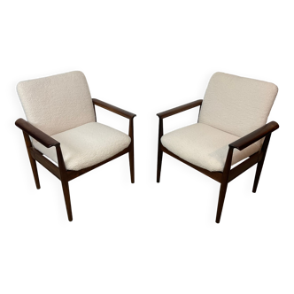 Pair of Scandinavian rosewood armchairs Grete Jalk