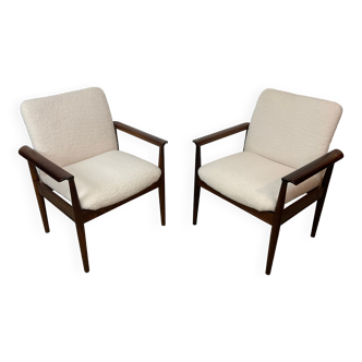 Paire de fauteuils en palissandre scandinave Grete Jalk