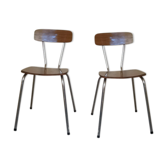 Paire de chaises en formica