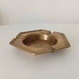 Antique ashtray in solid gilded brass