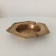 Antique ashtray in solid gilded brass