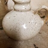 Stoneware decanters and candle holder