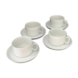 Tea cups and under white porcelain cups