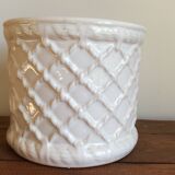 White earthenware planter