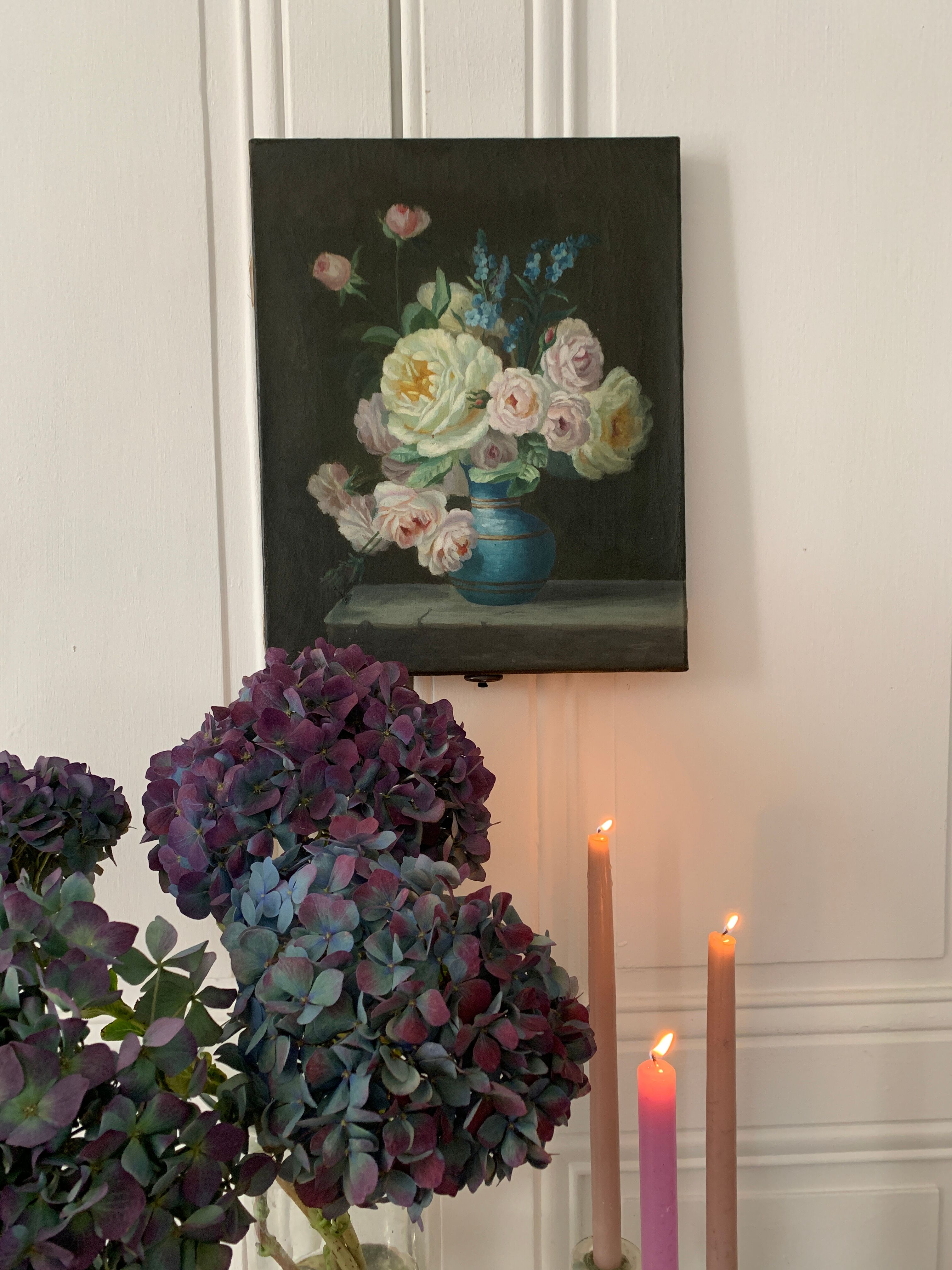 Painting flowers late nineteenth