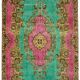 Overdyed Wool Vintage Handmade Carved Rug 169 cm x 288 cm