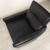 Fauteuil pivotant skaï vintage