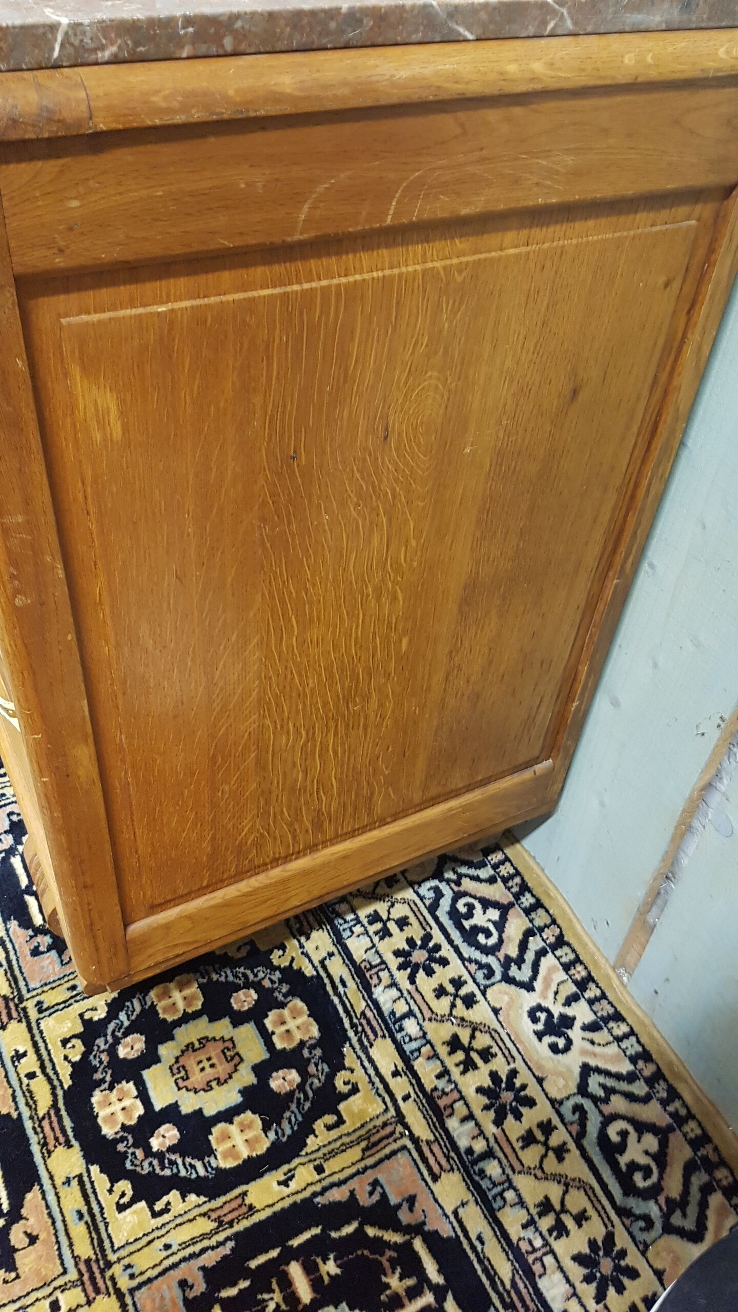 Oak buffet marble top