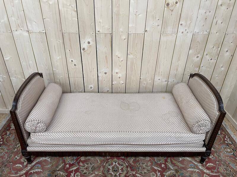 Banquette - Canapé de style Louis XVI tissu fleurs