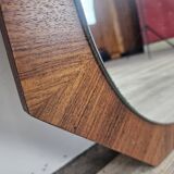 Octagonal teak mirror 70s