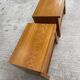 2 vintage 70s Scandinavian style bedside tables in honey oak.