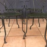 Sets of 2 chairs and 2 garden armchairs in wrought iron DU XXéme