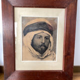 Charcoal drawing signed Delmas