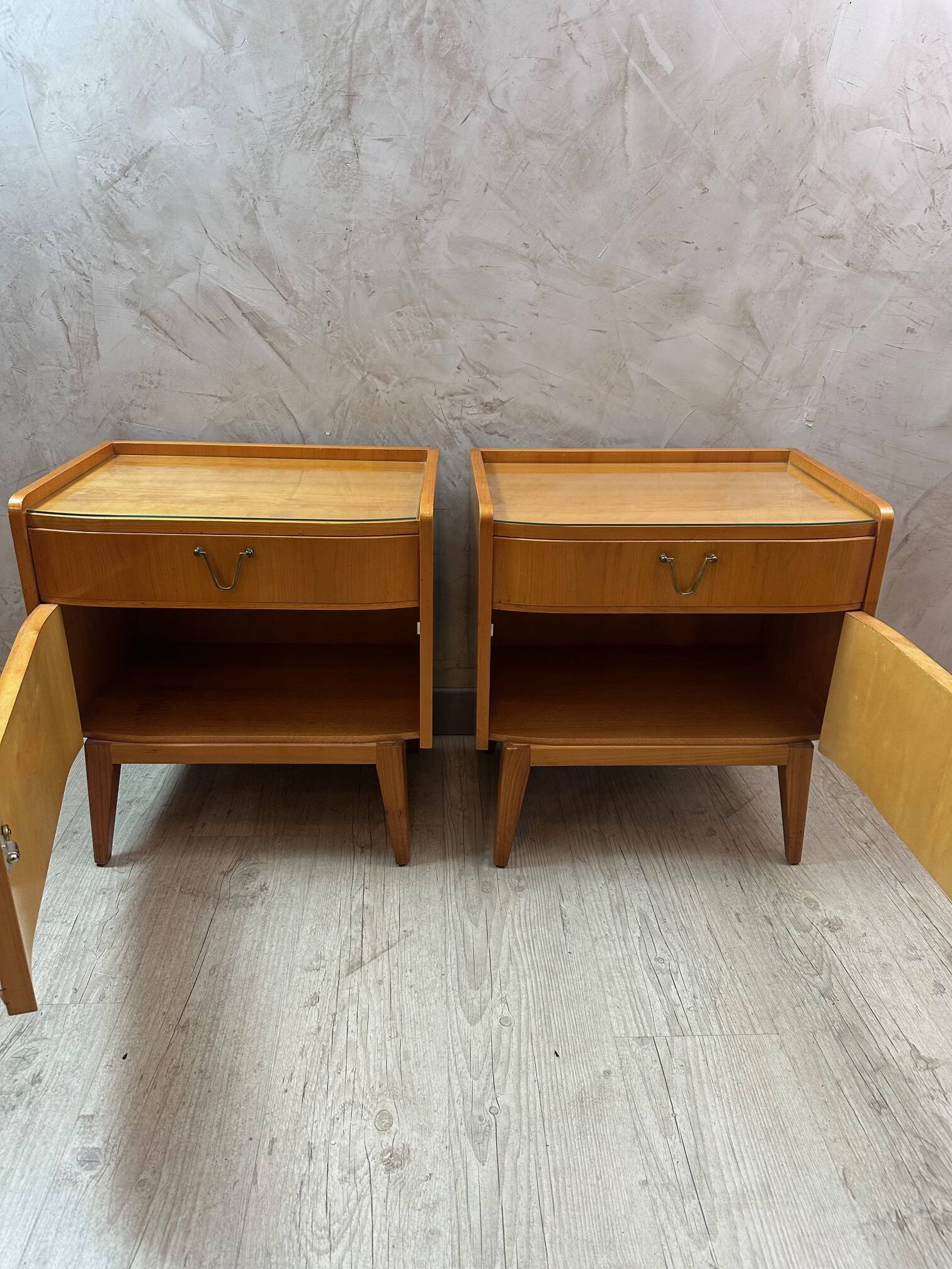 Pair of 1950 bedside tables
