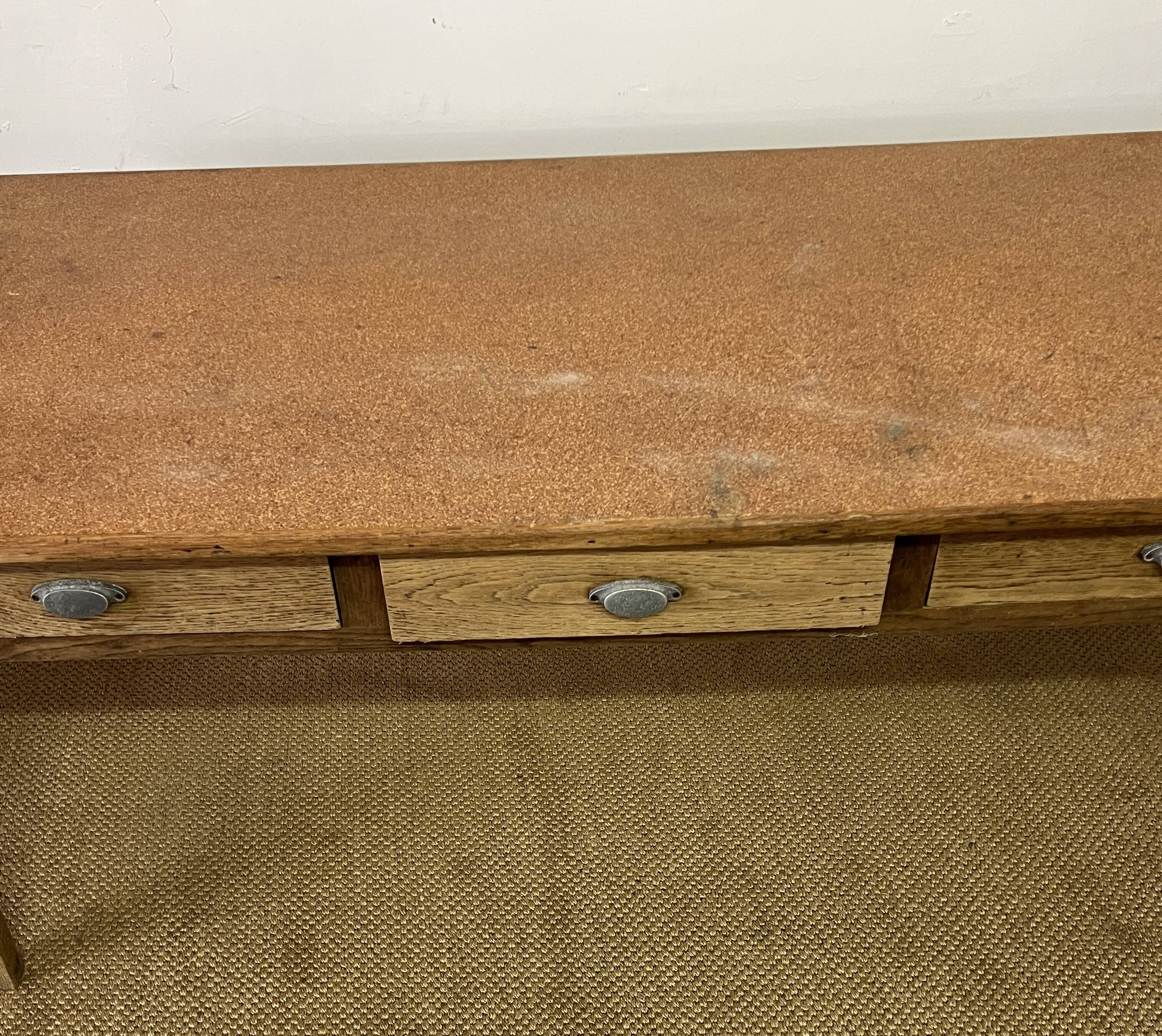 Vintage farm table 3 drawers