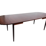 Table à manger en palissandre, conçue par Arne Vodder, années 1960