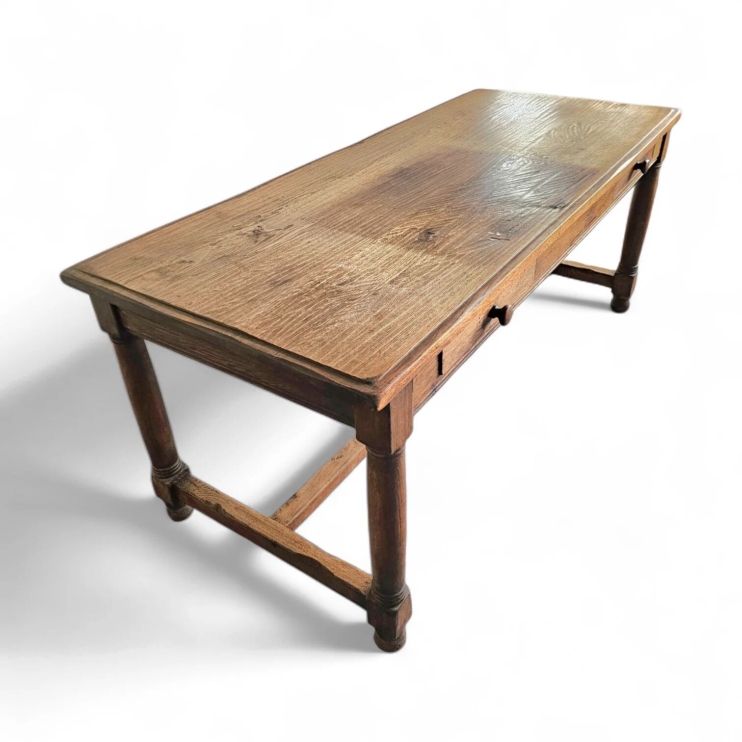 Solid oak French dining table / desk / 1900s