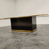 Vintage etched brass coffee table by Ricco D, 1970s