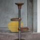 Vintage ashtray, art deco standing ashtray, or side table