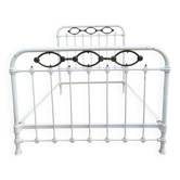 Art Deco brass almond metal bed 120x190