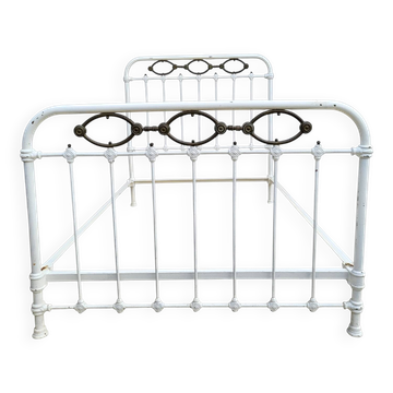 Art Deco brass almond metal bed 120x190