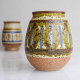 Mid-century modern art Danish pottery vase by Michael Andersen, 1960s