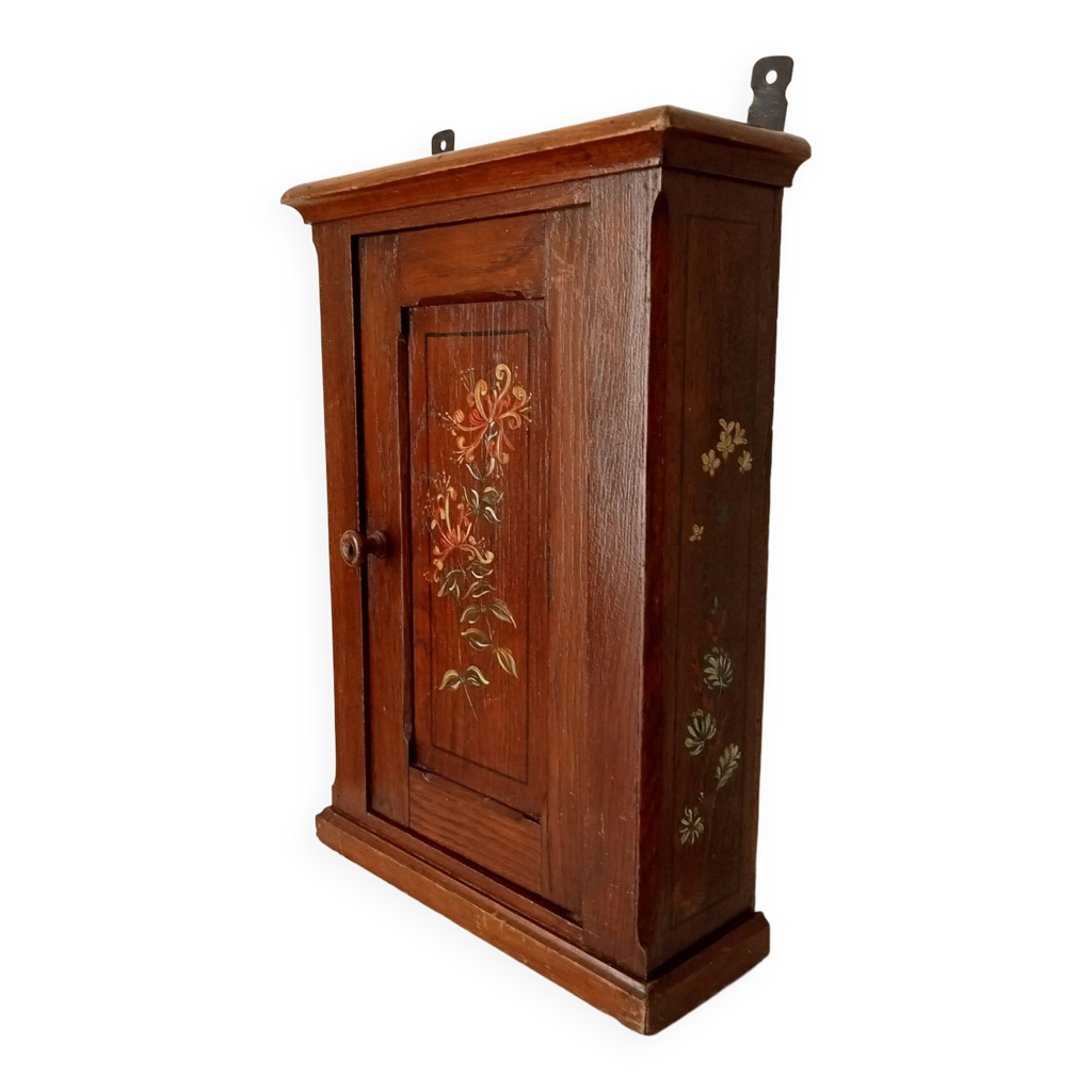 Armoire de toilette ancienne en chêne massif milieu XXeme Selency