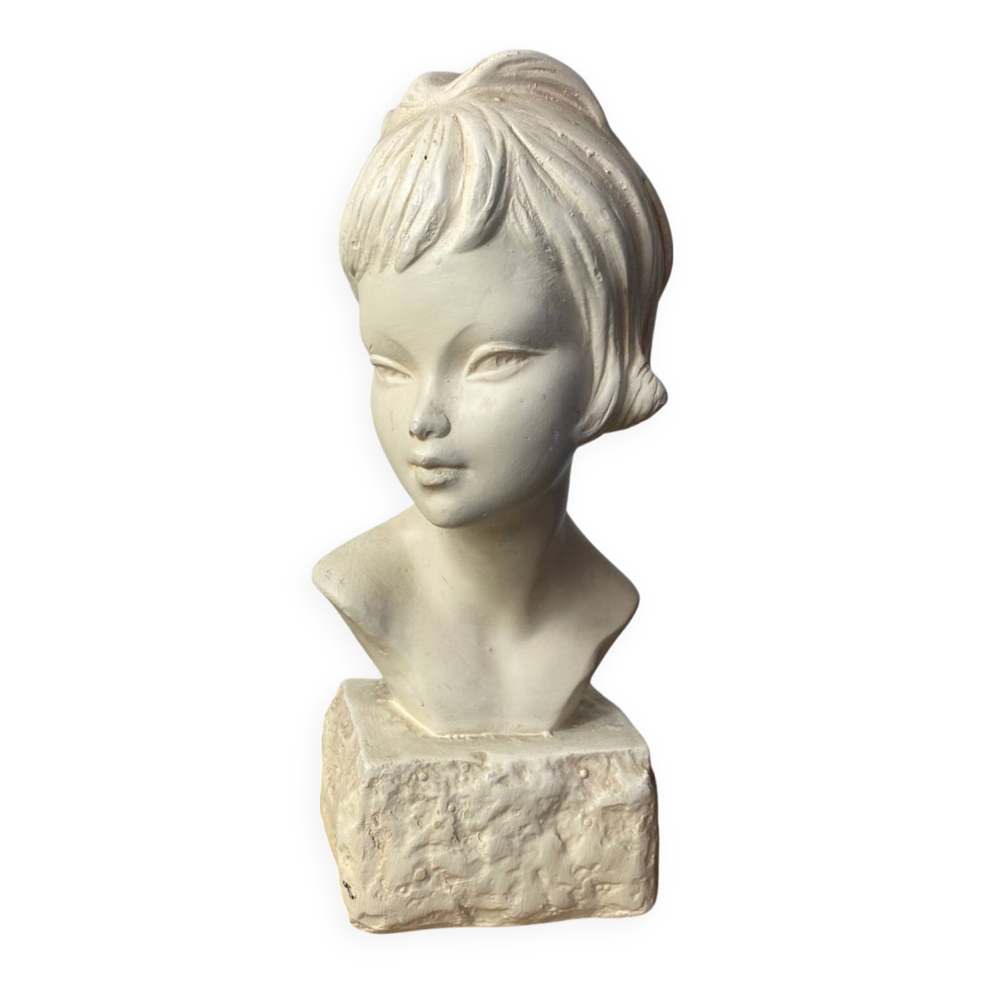 Plaster bust of a young girl
