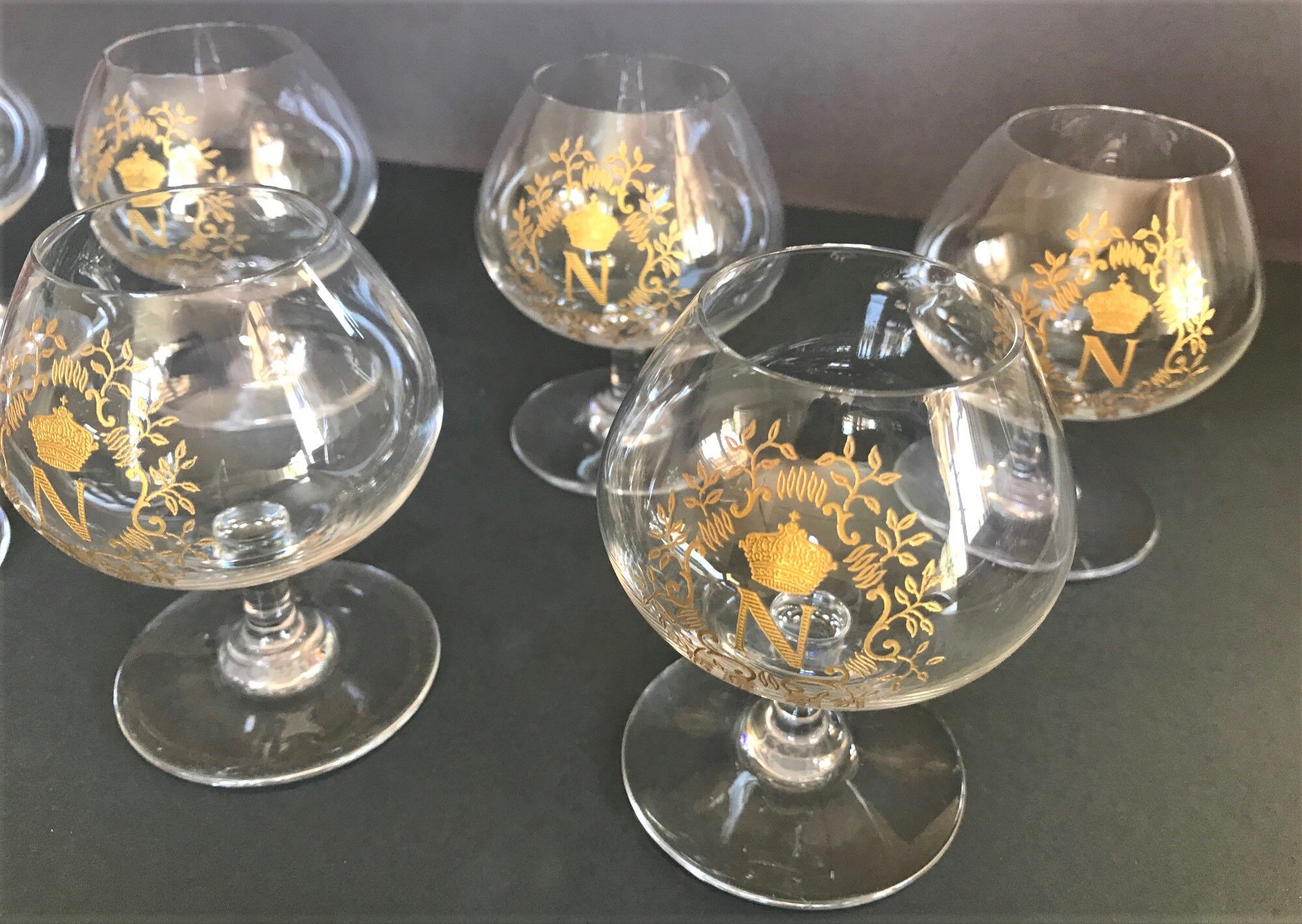 Baccarat Napoleon crystal cognac glasses