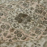 Handwoven overdyed turkish 1970s 163 cm x 265 cm grey carpet