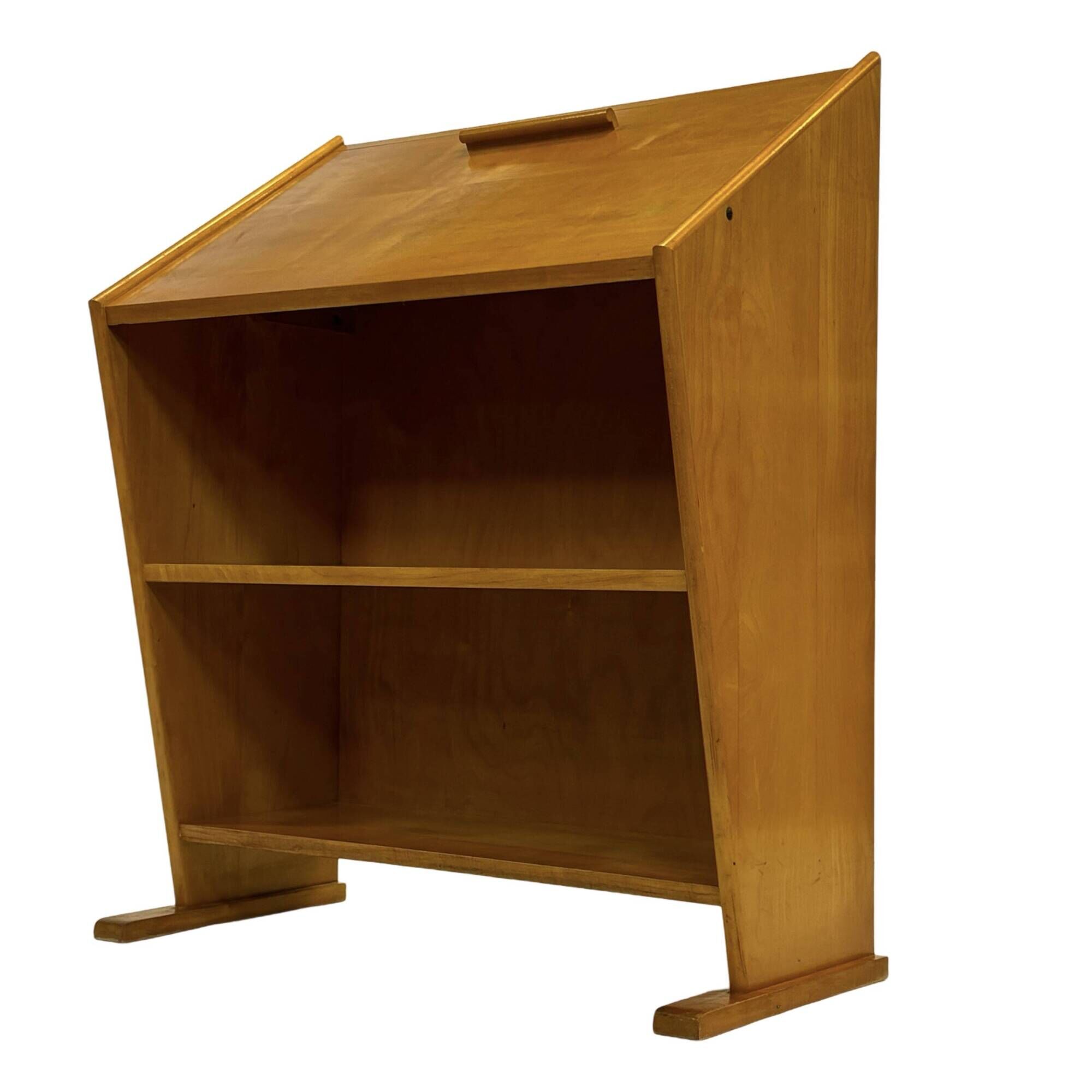 Vintage Oak Secretary Desk by Cor Alons for Den Boer Gouda